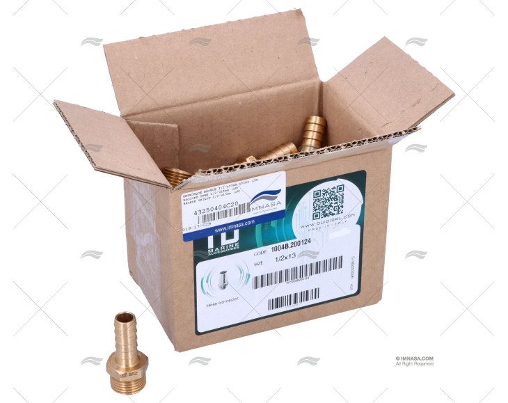 RACCORDO BRONZO 1/2"x13mm GUIDI (20)