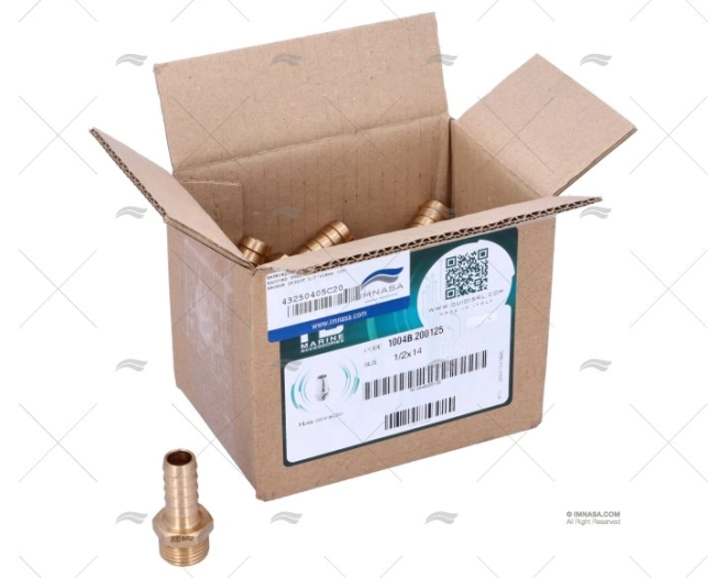 RACCORDO BRONZO 1/2"x14mm GUIDI (20)