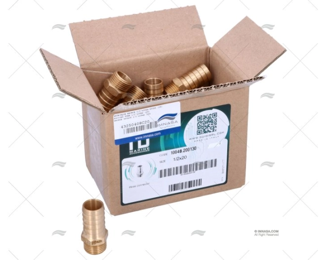 ENTRONQUE BRONCE 1/2"x20mm GUIDI (20)