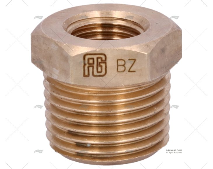 RIDUZIONE BRONZO MASCHIO-FEMMINA 1/2"-1/4" GUIDI