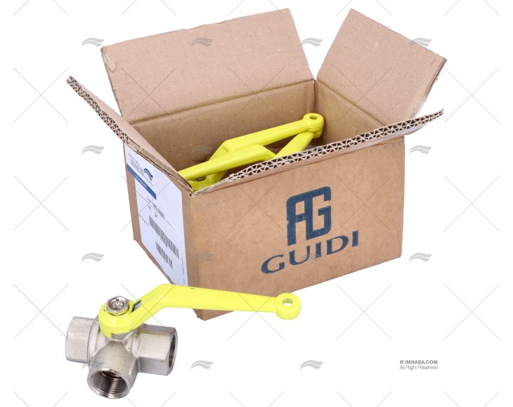 GRIFO FONDO DE BOLA 3 VIAS L 3/4" GUIDI