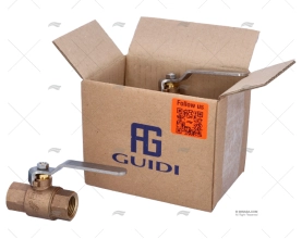 RUBINETTO PALLA BRONZO MANETTA INOX 1/2" GUIDI