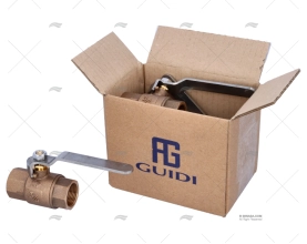 TORNEIRA BOLA BRONZE MANETE INOX 3/4" GUIDI