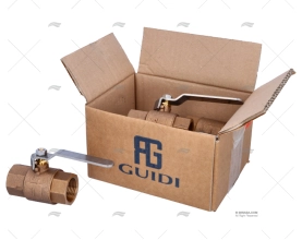RUBINETTO PALLA BRONZO MANETTA INOX 1" GUIDI (