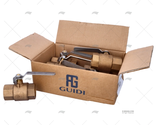 RUBINETTO PALLA BRONZO MANETTA INOX 1"1/4 GUID GUIDI