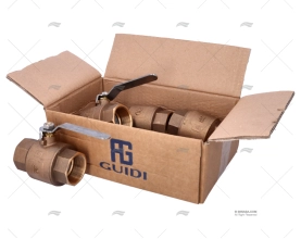 RUBINETTO PALLA BRONZO MANETTA INOX 1"1/2 GUID GUIDI