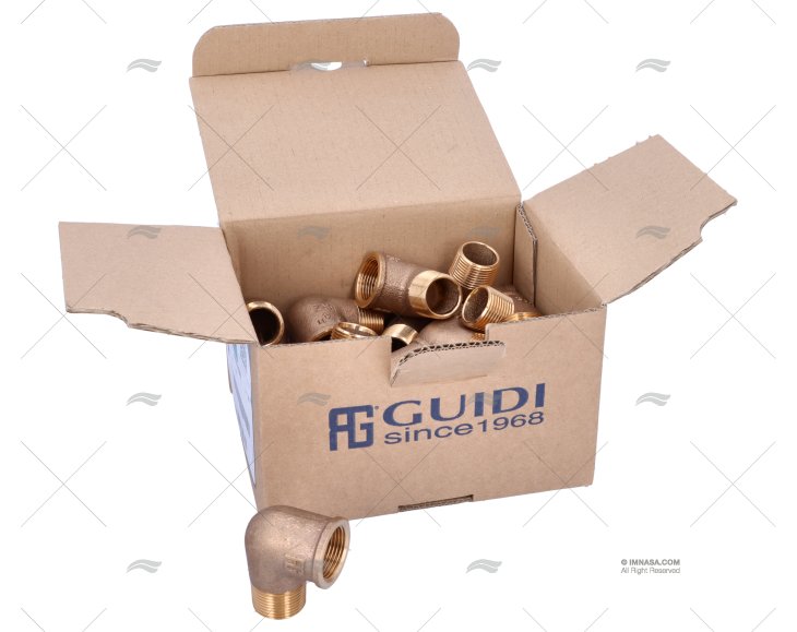 GOMITO BRONZO M-F 90º 3/4" GUIDI (20)