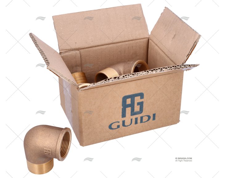 GOMITO BRONZO M-F 90º 1"1/4 GUIDI (6)