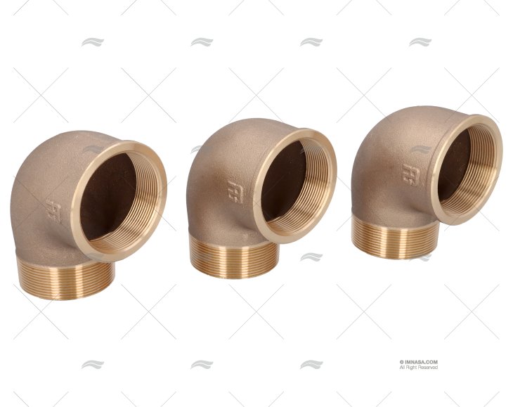 GOMITO BRONZO M-F 90º 2"1/2 GUIDI (3)