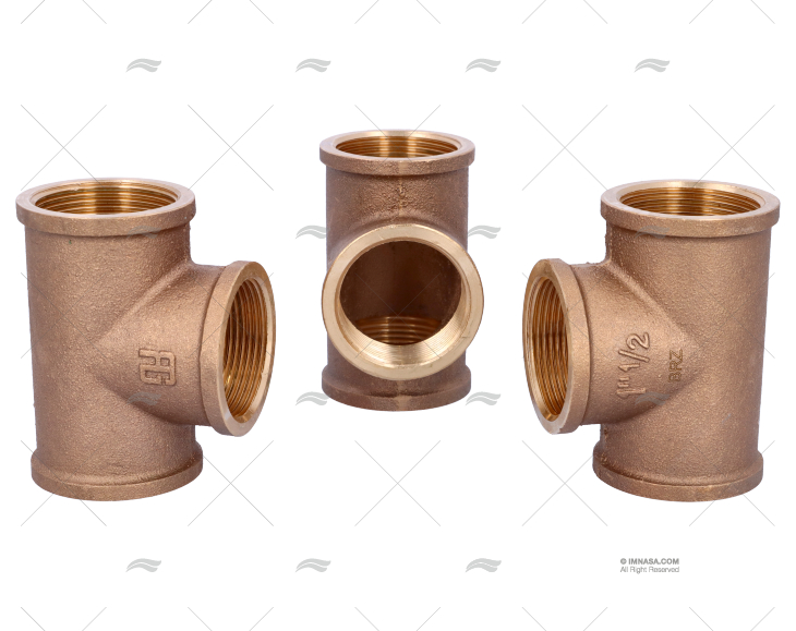 TÊ BRONZE FÊMEA 1"1/2 GUIDI (3)