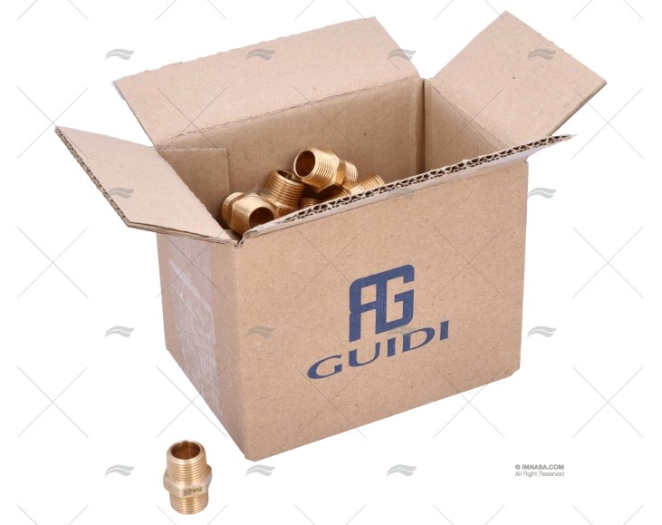 NÍPEL BRONZE M-M 3/8" GUIDI (20)