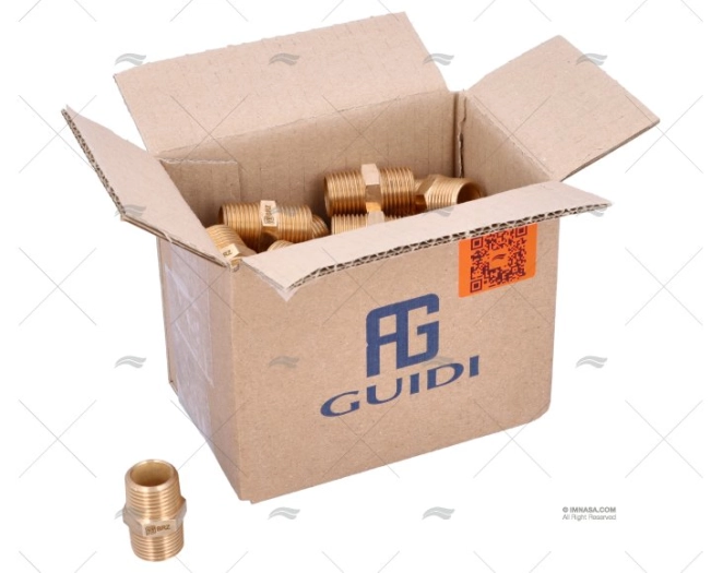 NIPPLO BRONZO M-M 1/2\" GUIDI (20)