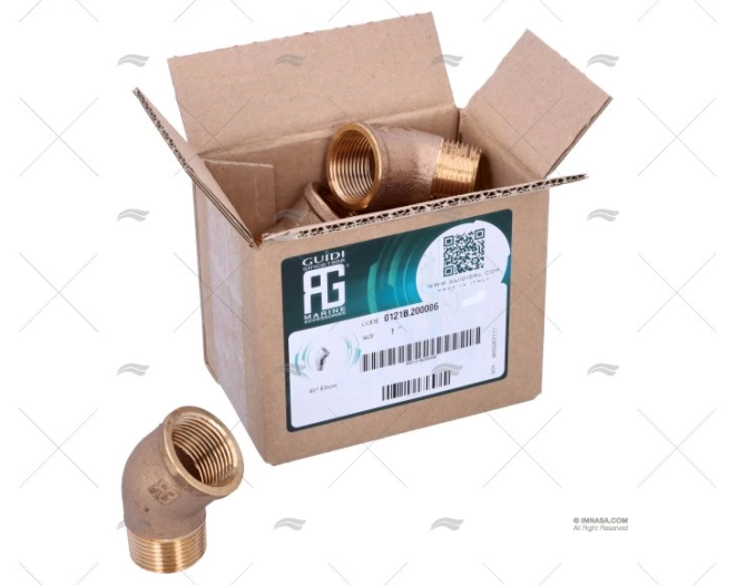 GOMITO BRONZO M-H 45º 1" GUIDI (6)