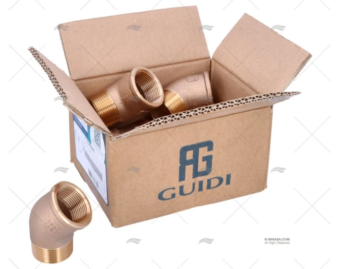 GOMITO BRONZO M-F 45º 1"1/4 GUIDI (6)