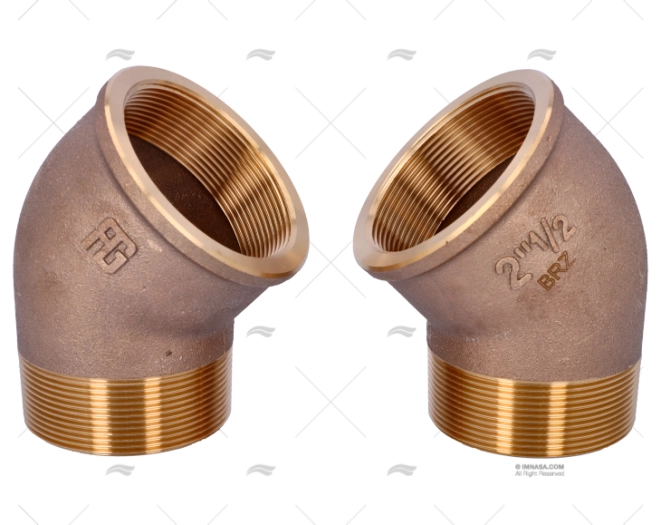 GOMITO BRONZO M-F 45º 2"1/2 GUIDI (2)