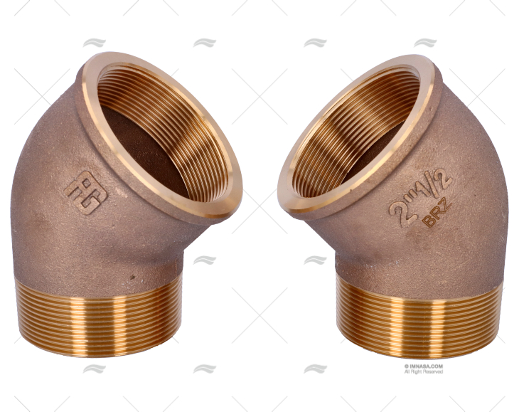 GOMITO BRONZO M-F 45º 2"1/2 GUIDI (2)