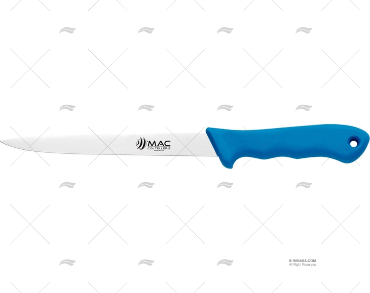 COLTELLO DA PESCA R CON FODERO BLU 31.5-H18cm MAC COLTELLERIE