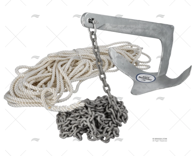 KIT ANCORAGGIO TRIDENT 7,5Kg CATENA+CIMA IMNASA