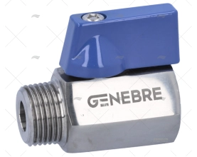 VÁLVULA DE ESFERA MINI M/F INOX 3/8"