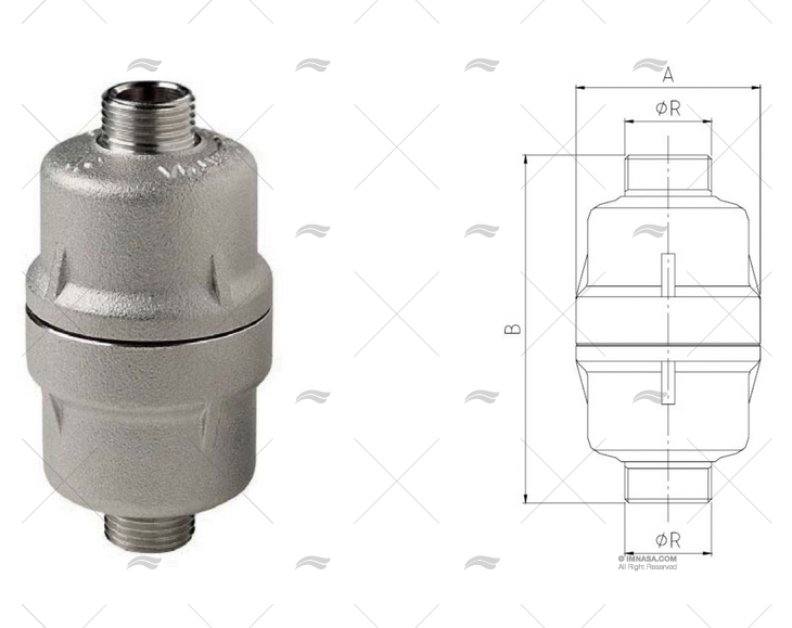 FILTRO ANTICALCARE MAGNETICO OTTONE 3/4"