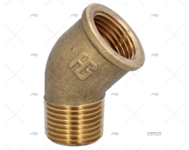 COTOVELO 45º LATÃO M-F 1/2" GUIDI