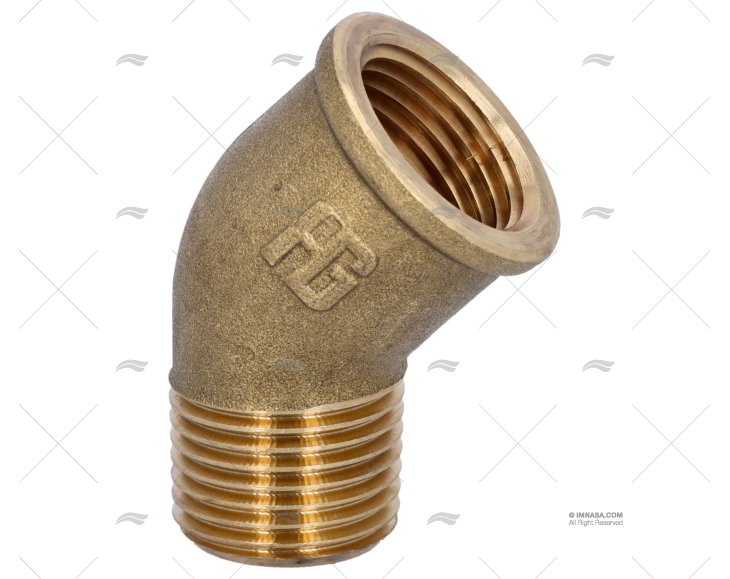 COTOVELO 45º LATÃO M-F 1/2" GUIDI