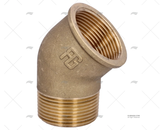 GOMITO 45º OTTONE M-F 1"1/4 GUIDI