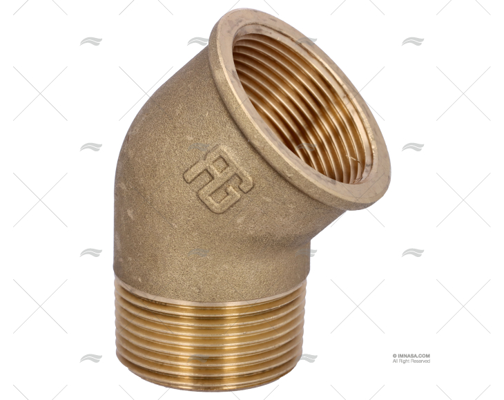 GOMITO 45º OTTONE M-F 1"1/4 GUIDI