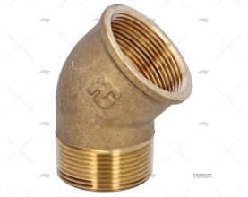 COTOVELO 45º LATÃO M-F 1"1/2 GUIDI