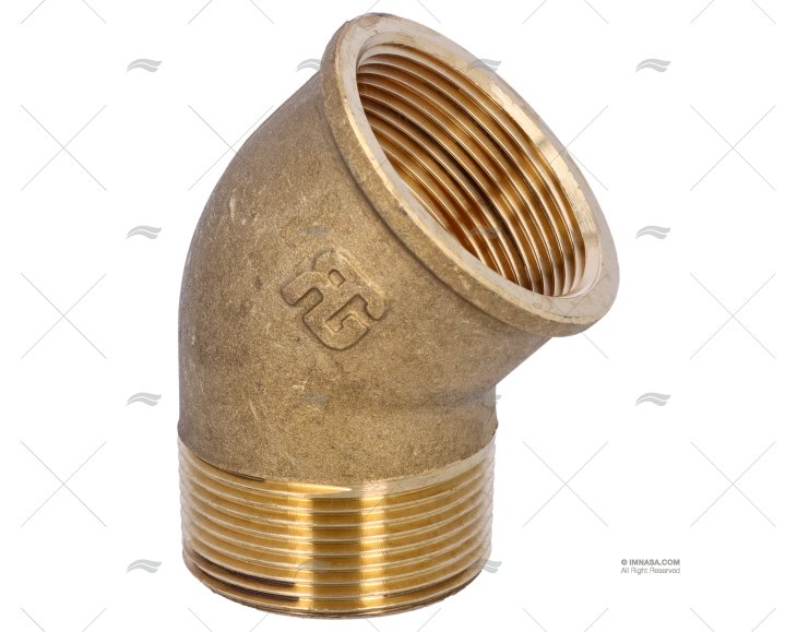 GOMITO 45º OTTONE M-H 1"1/2 GUIDI