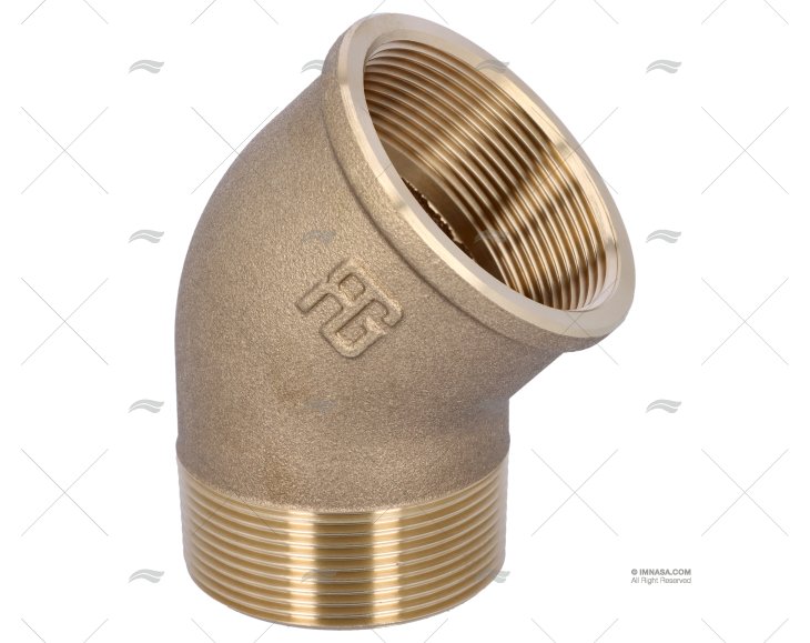 COTOVELO 45º LATÃO M-F 2" GUIDI