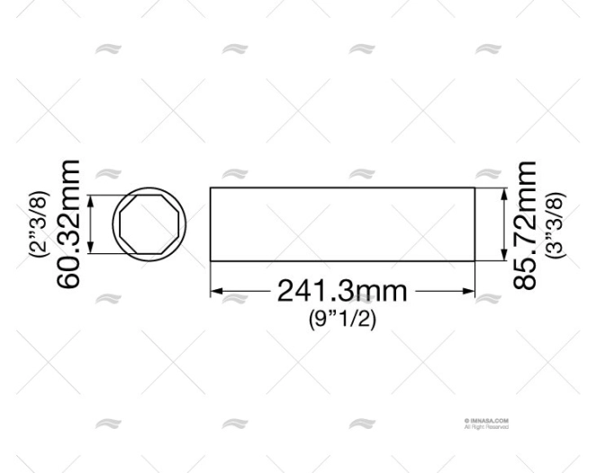 ROLAMENTO LATÃO-BORRACHA 8AM 2"3/8 (3) CARAVEL