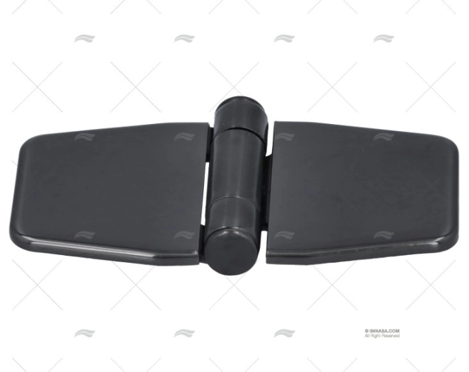 CERNIERA C/COPERCHIO 39x78mm INOX AISI 316 NERO LUCIDO MARINE TOWN