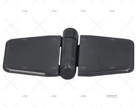 CERNIERA C/COPERCHIO 39x78mm INOX AISI 316 NERO LUCIDO MARINE TOWN