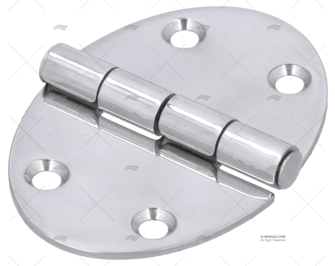 CERNIERA OVALE INOX 78x56mm