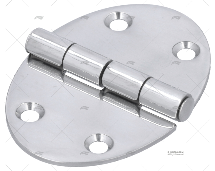 CERNIERA OVALE INOX 78x56mm