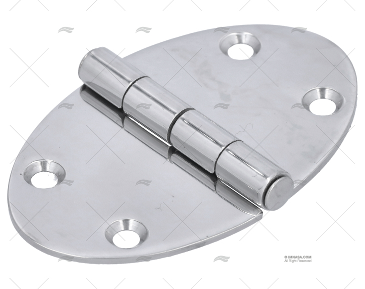 CHARNIERE INOX OVALE 90 x 56      EP:2mm