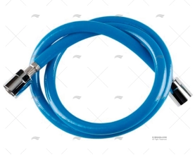 SHOWER HOSE 0,75m BLUE S.S. G1/2"-G1/2"