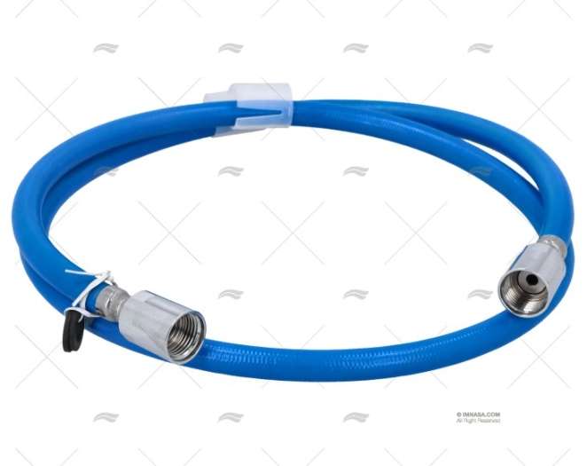TUBO DOCCIA 1,50m BLU INOX G1/2"-G1/2"