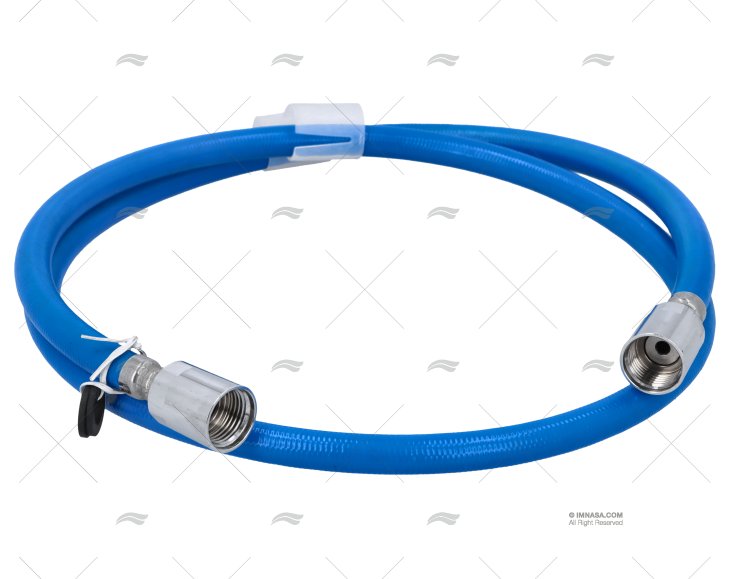 TUBO DUCHE 1,50m AZUL INOX G1/2"-G1/2"