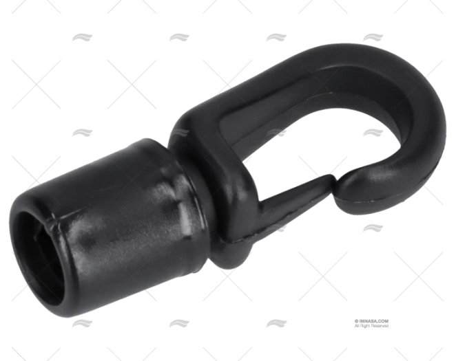 BLACK SELF-TAILING SNAP HOOK 5-6mm