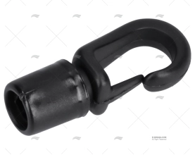 BLACK SELF-TAILING SNAP HOOK 5-6mm