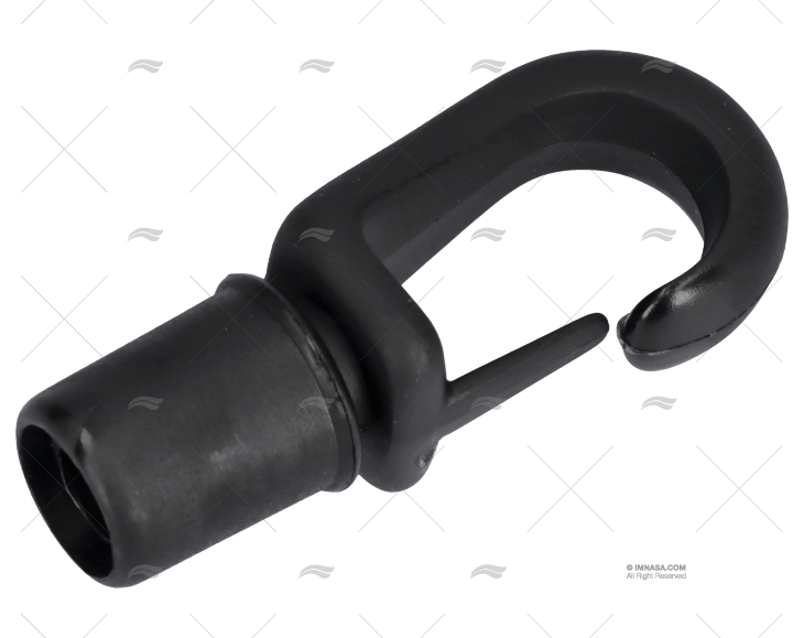 SUPPORTO GANCIO NERO 8mm