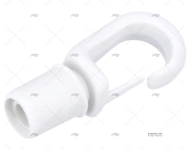 SUPPORTO GANCIO BIANCO 8mm
