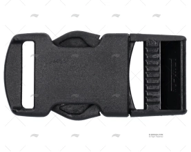 FIBBIA DI PLASTICA DOPPIO NERA 25