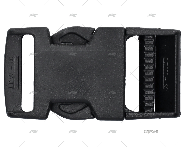 BLACK DOUBLE PLASTIC WEBBING BUCKLE 30mm