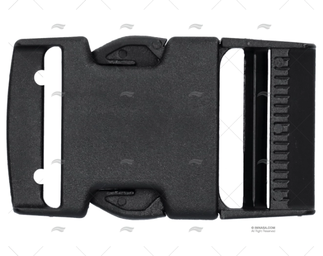 FIBBIA DOPPIA IN PLASTICA NERA 40mm