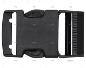 FIBBIA DOPPIA IN PLASTICA NERA 40mm