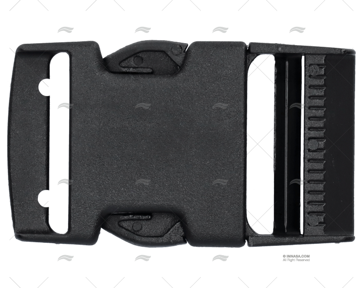 FIBBIA DOPPIA IN PLASTICA NERA 40mm
