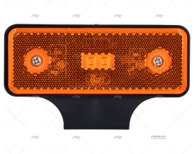 LUZ LATERAL LARANJA LED 12/24 C/CABO